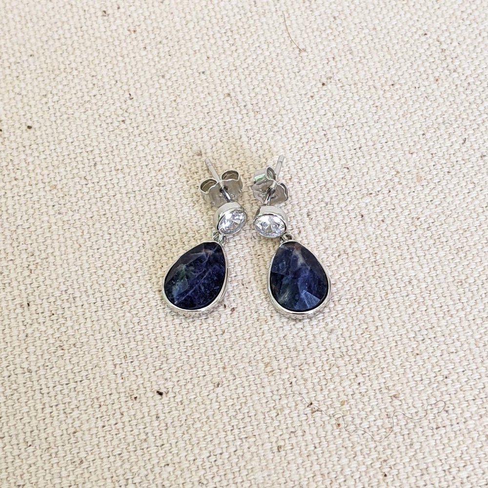 Sodalite and CZ studs